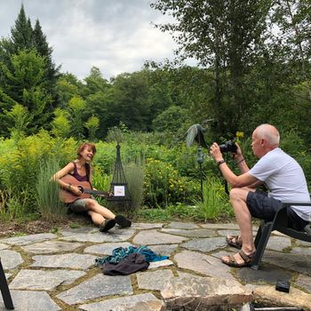 Haliburton: Shooting a promo vid for the launch after our final house concert, August 2018

