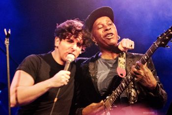 Adam Weiner from Low Cut Connie and Vernon Reid from Living Colour [photo by Vivian Wang]
