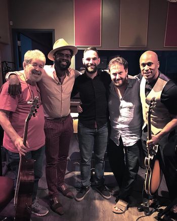 Antonio Carlos e Jocafi recording for the Jazz is Dead project with producers Adrian Younge and ALI SHAHEED Muhammad
