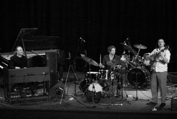 Me,Gethin Jones, Alex Hutchings, PorthCawl Jazz Festival
