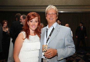 At one of the receptions for the Canadian Country Music Awards with Kym Simon.
