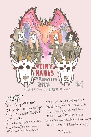 Veiny Hands Spring Tour Poster 2017
