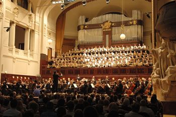 Smetana Hall, Carmina Burana with the Czech National Symphony conducted by Germán Augusto Gutiérrez, photo courtesy of Renee Hill
