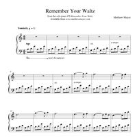 Remember Your Waltz - Sheet Music (Remember Your Waltz Album)
