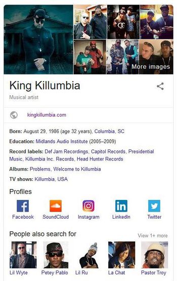 King Killumbia - Google Panel

