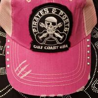 Pink/White Pirates & Poets Hat with Bling!