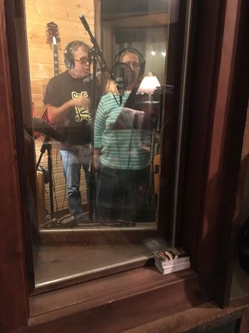 Billy Smiley and my mother in the recording booth
