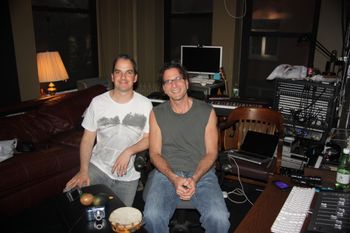 In the studio with producer Ben Wisch
