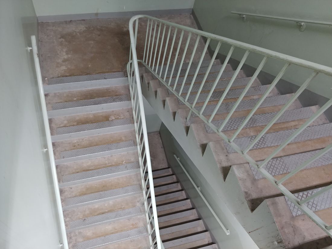 The stairwell started as a blank canvas
