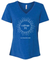 Cultivate Joy women's V-neck t-shirt - blue *Fan favorite*