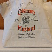 “Coleman’s the color of Mustard” Recycled Totes