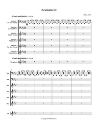 "Resonance10" for Marimba Septet *Printed Score and Parts*