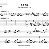 "RA88" Marimba Duet w/ Percussion *Hard Copy/Parts*
