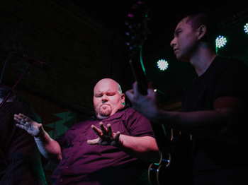 May 18, 2019 @ Bodega's Alley ...Big Daddy Caleb (Vocals) and Thai Nguyen (Guitar) - Photo by Audrey Hertel
