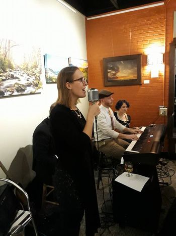 Singing trad jazz with the Gravyhouse Storytellers, Asheville, NC
