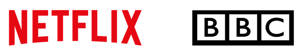 Netflix Logo and BBC Logo