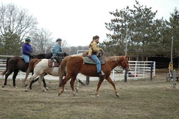Riding in stride, three friends. Photo credit: www.MJProsser.com
