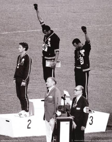 Photograph of Tommie Smith and John Carlos