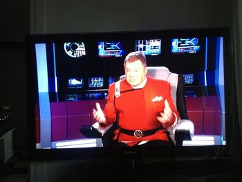 Captain's chair construction & upholstery.  2013 Academy Awards opening scene with William Shatner.
