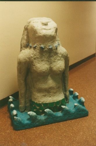 Mermaid sculpture, 36" tall. Theatre production.

