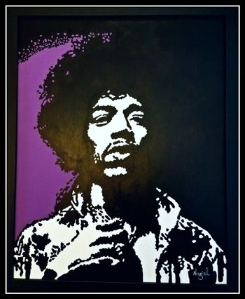 Jimi Hendrix 16x20 acrylic on canvas
