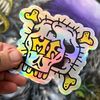 Holographic Skull Sticker