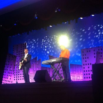 On stage with Cmdr Hadfield, Vegas
