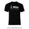 "Stay Charged" Model S T Shirt- Black- CLEARANCE
