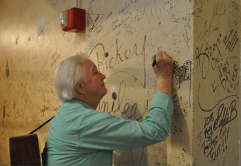 Signing the Wall of Fame!
