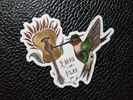 Die Cut Hummingbird of Play Sticker