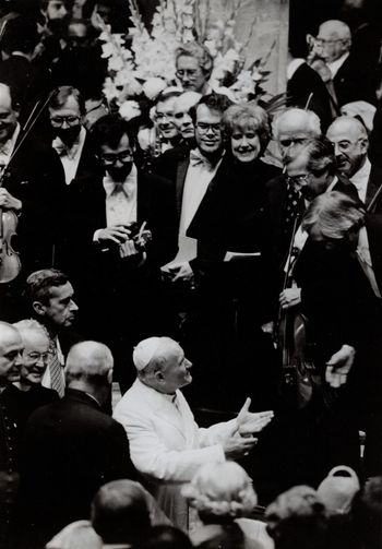 Charlie Pikler visiting Pope John Paul II, Spring 1979
