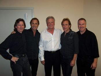 Michael (on right) with The Tommy Roe Band in Edmonton, Canada.
