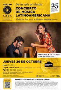 De la raíz al viento - Nicolás Ospina y Victoria Sur - Concierto de música latinoamericana
