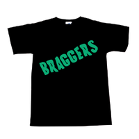 Braggers Plain Black & Green T