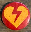 Fred Oakman Lightning Heart 1.5" Button