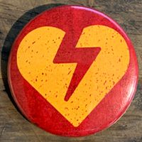 Fred Oakman Lightning Heart 1.5" Button