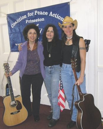 with Maire & Amy of Virago performing for Coalition for Peace Action in Princeton, NJ on 8th anniversary of Iraq War - March 2011