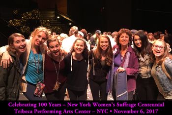 Sharleen with a new generation of feminists at the New York State Centennial Celebration of Women's Suffrage in New York City
