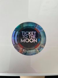 Ticket to the Moon holographic stickers 