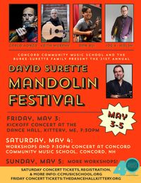 Carlo Aonzo joins the 21st David Surette Mandolin Festival
