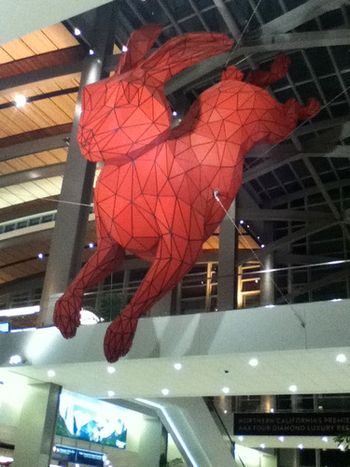 Giant Rabbit in Sacramento Intl Airport
