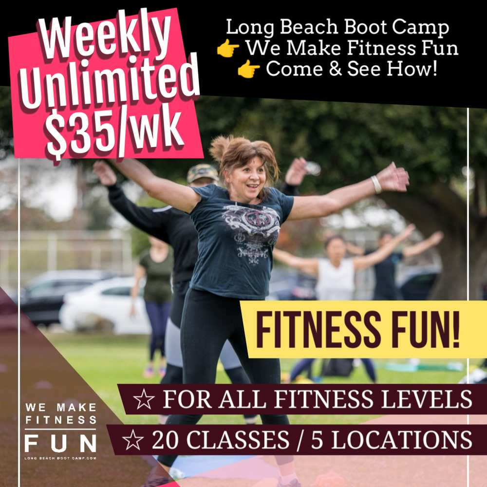 Long Beach Boot Camp Weekly Unlimited group fitness Plan Outdoor Exercise Personal Training Bootcamp Kids Camps Yoga Corporate Wellness