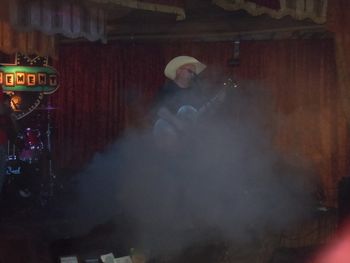 Mike, up in smoke @ the Basement Bar!
