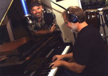 Ray Boltz and Lawrence in the studio.
