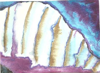 Shell Too, 1995, mixed media on paper, 5.5" x 7.25"
