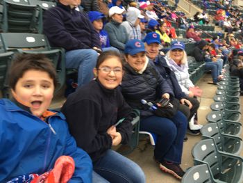 My parents came to the Cubs/Rangers game with us! 3 generations of Cubs fans!
