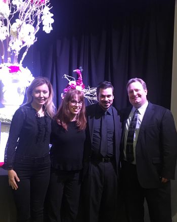 With poet Jennifer Peterson, David and Chelsey McNeil after the premier of "Lullaby." at the Columbine 20 Years Later service.
