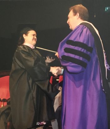 I got to give Sarah her diploma for her MM degree!
