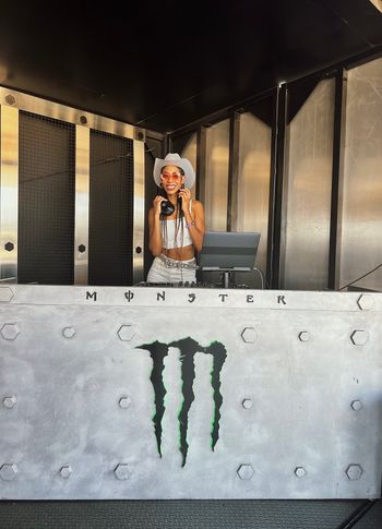Stagecoach in Coachella Valley, Djing with Monster Energy
