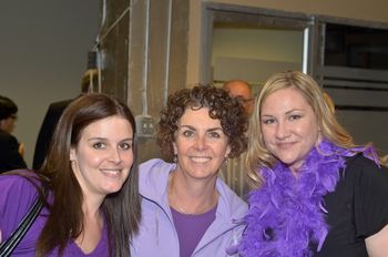 Wearing purple for a great cause!! Catriona Laird (in the boa) is the Silent Auction co-ordinator and daughter of Alison in whose memory the event is organized.
